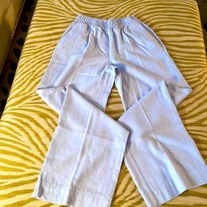 Soft light blue linen pants